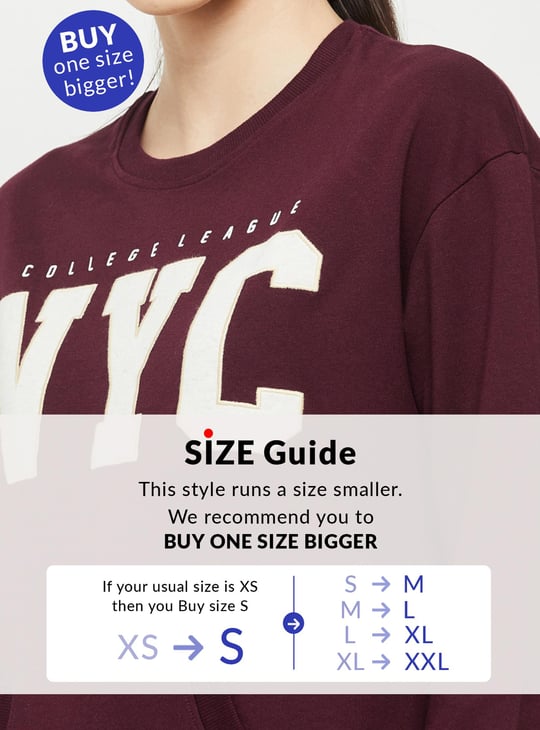 Women Appliqued Drop Shoulder Pullover Sports Sweatshirt