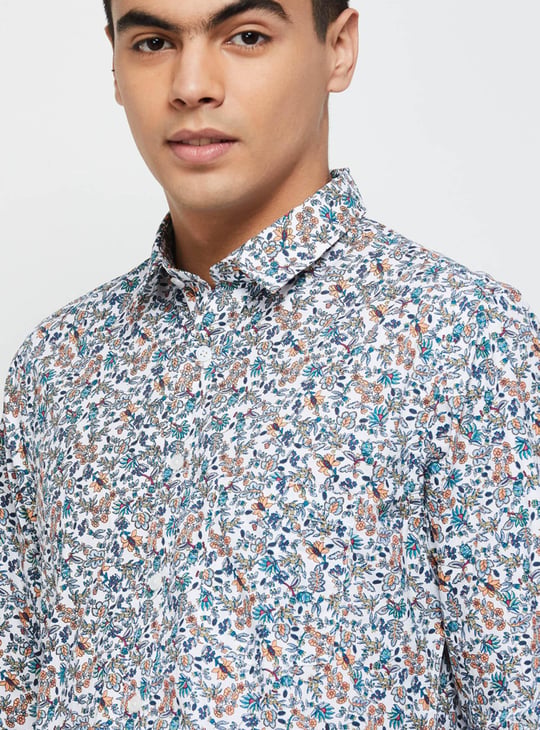 Men Floral Print Full Sleeves Casual Shirt