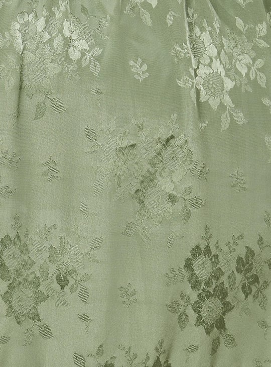Women Floral Printed Square Neck A-line Dress