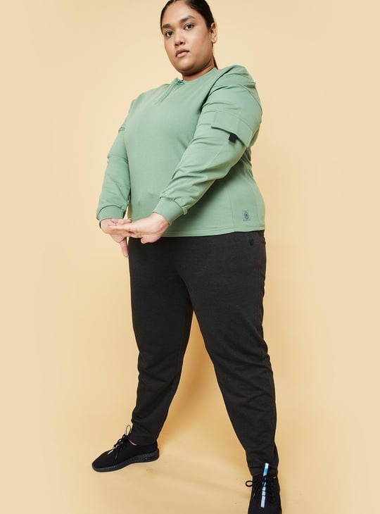 Women Solid Quarter-Zip Sweatshirt