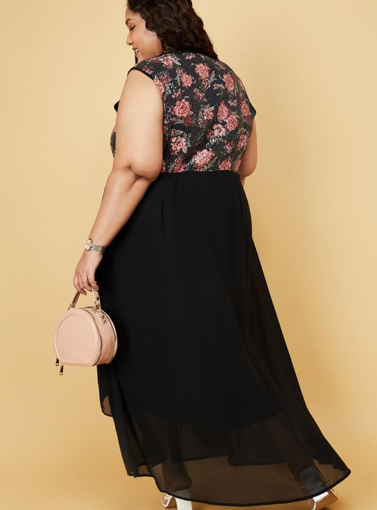 Women Sequin Embellished Sleeveless A-Line Dress