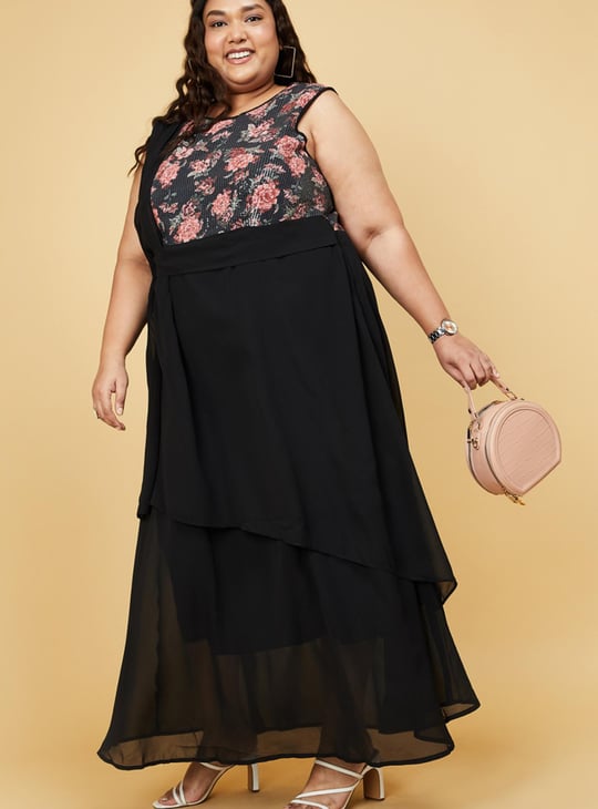 Women Sequin Embellished Sleeveless A-Line Dress