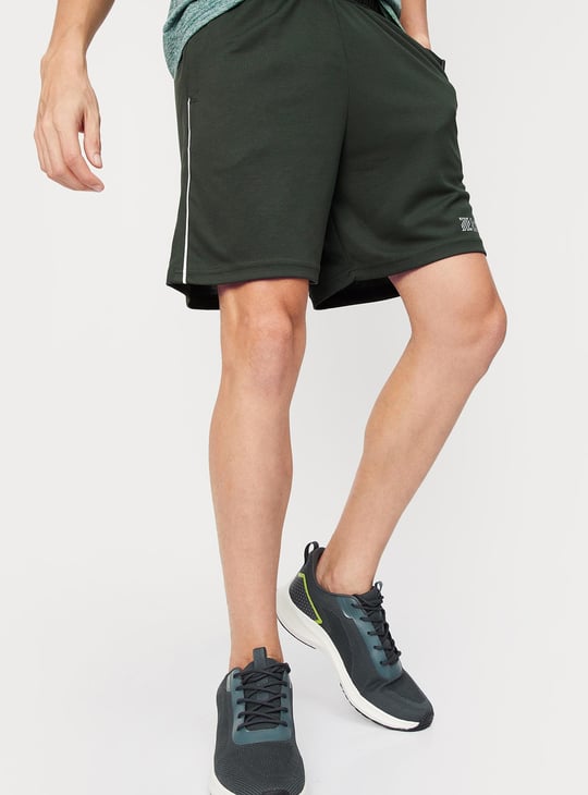 Men Striped Slim Fit Sports Shorts