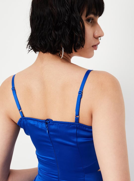 Women Cut-Out Criss Cross Midi Dress