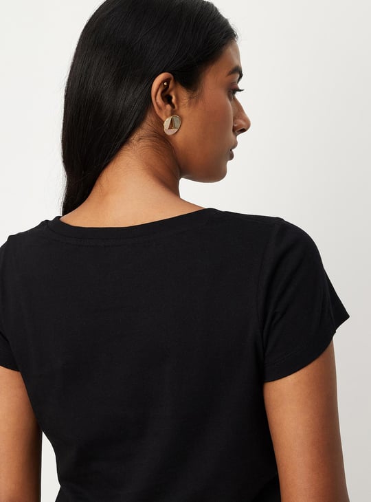 Women Mandala Print Round Neck T-shirt