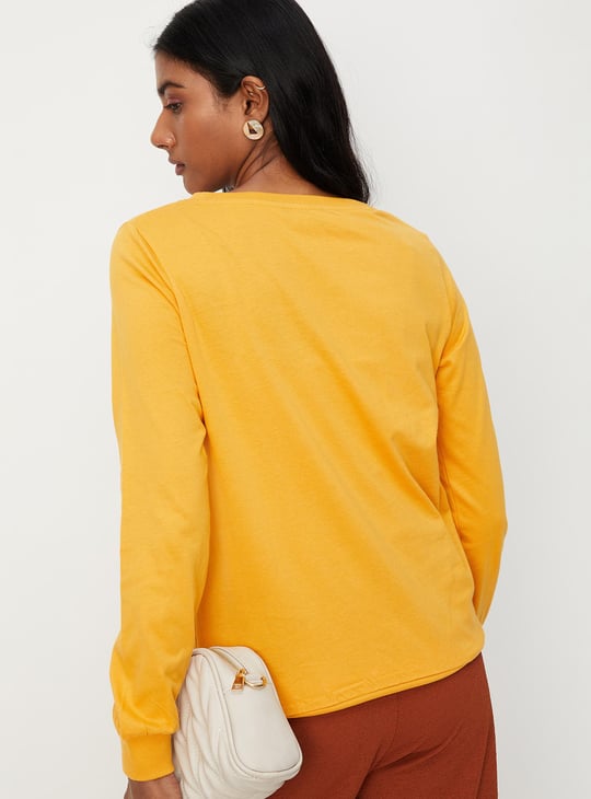 Women Graphic Printed Full Sleeve T-shirt