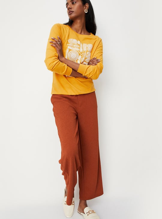 Women Graphic Printed Full Sleeve T-shirt