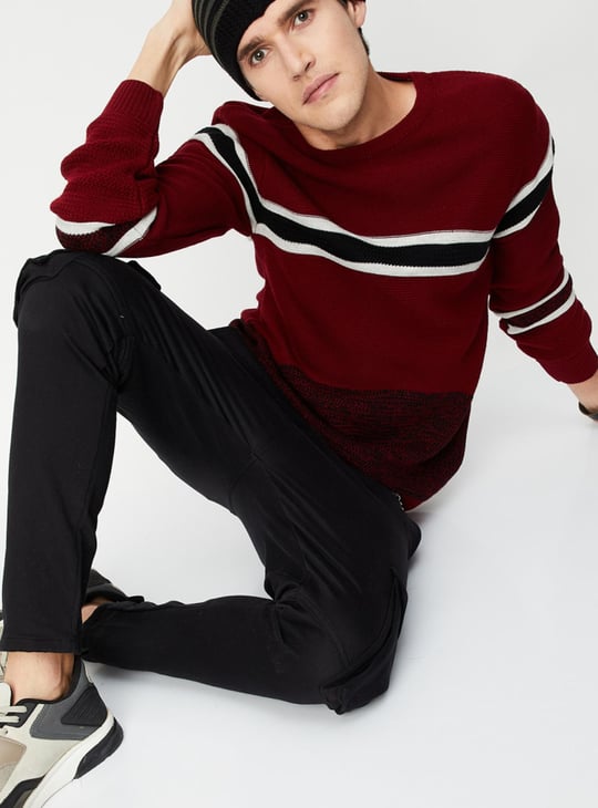 Men Striped Lightweight Sweater