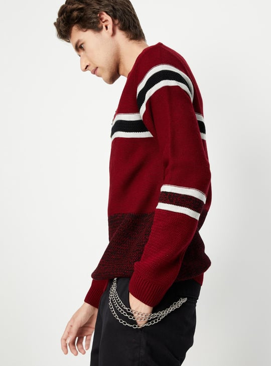 Men Striped Lightweight Sweater