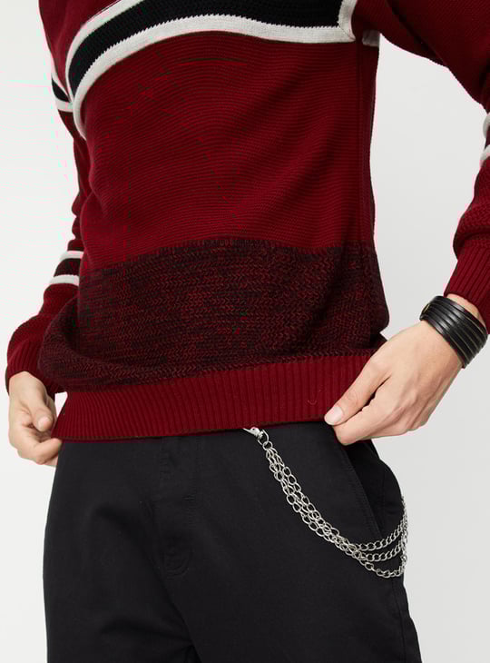Men Striped Lightweight Sweater