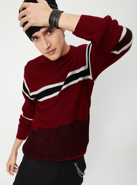 Men Striped Lightweight Sweater