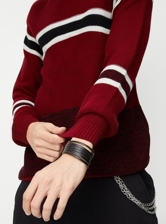 Men Striped Lightweight Sweater