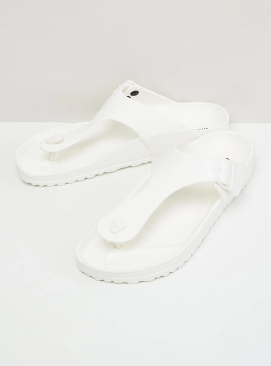 Men Solid Slip-On Sandals