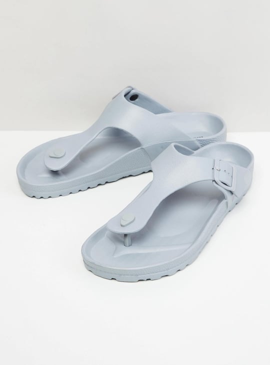 Men Solid Slip-On Sandals