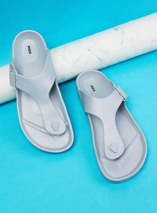 Men Solid Slip-On Sandals