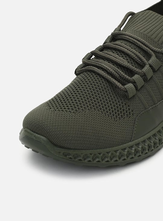 Men Flyknit Lace-Up Sports Shoes