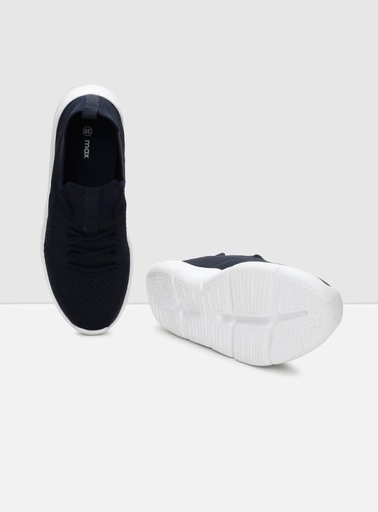 Boys Textured Flyknit Lace-Up Sports Shoes