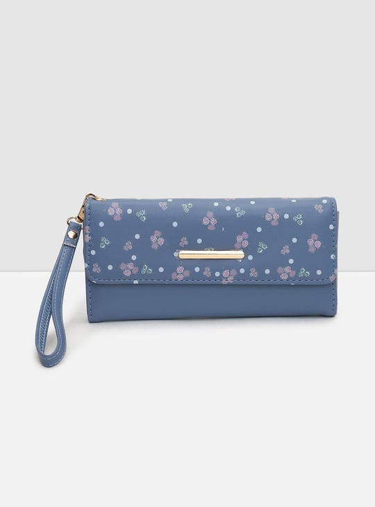 Women Floral Printed Tri-Fold Wallet