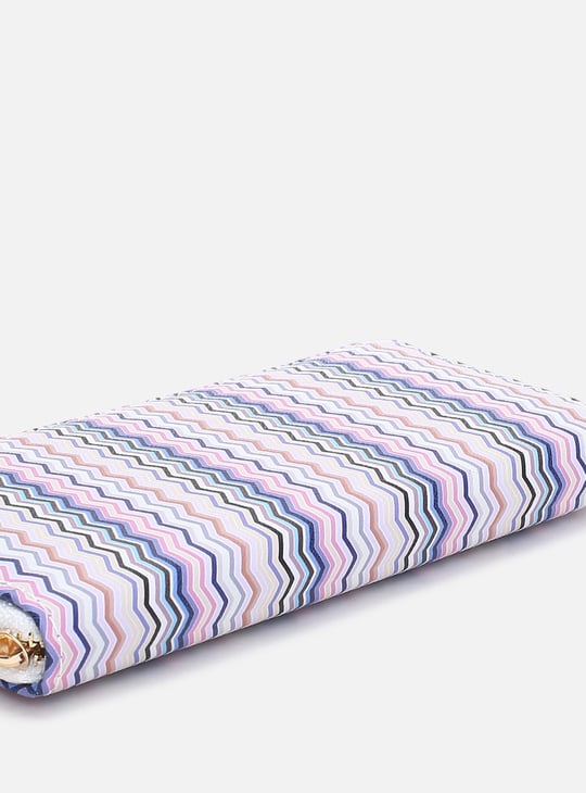 Women Zig-Zag Chevron Print Zip-Around Wallet