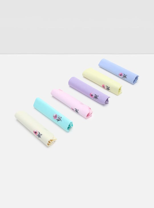 Women Embroidered Handkerchief - Pack of 6