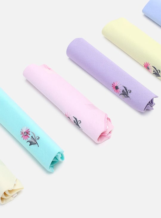 Women Embroidered Handkerchief - Pack of 6