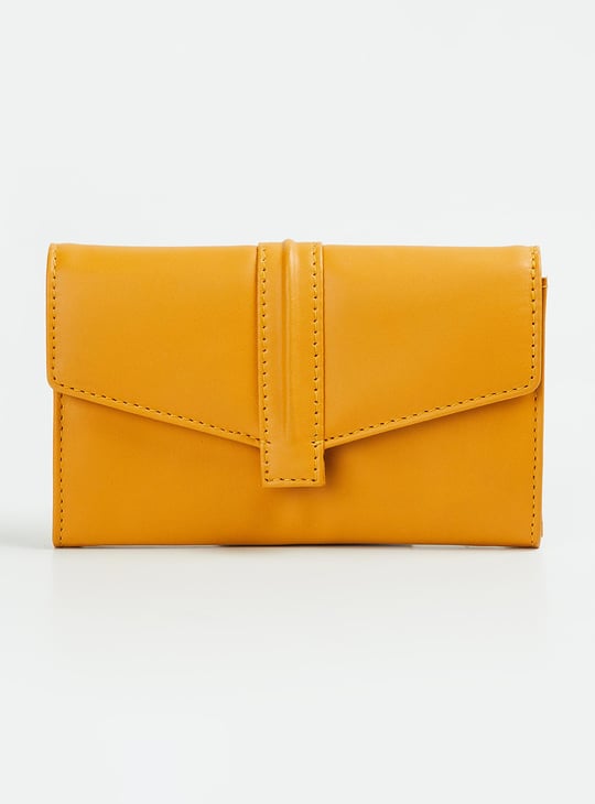 Women Solid Flap Wallet