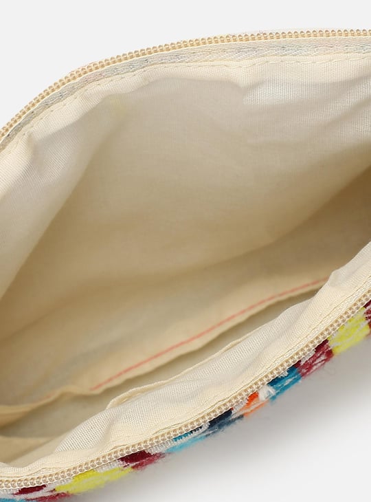 Women Embroidered Pouch with Tassels