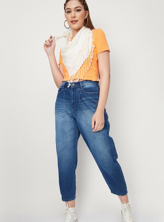 Women Solid Tassel-Detailed Scarf