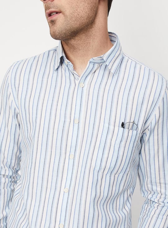 Men Striped Slim Fit Shirt