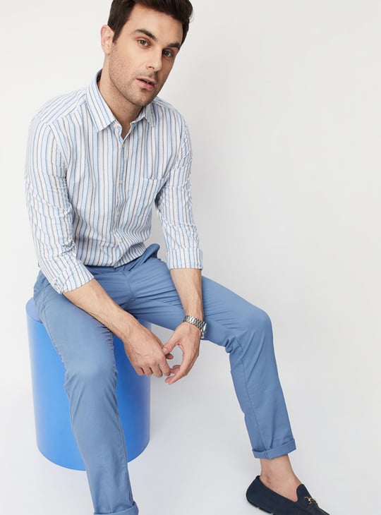 Men Striped Slim Fit Shirt