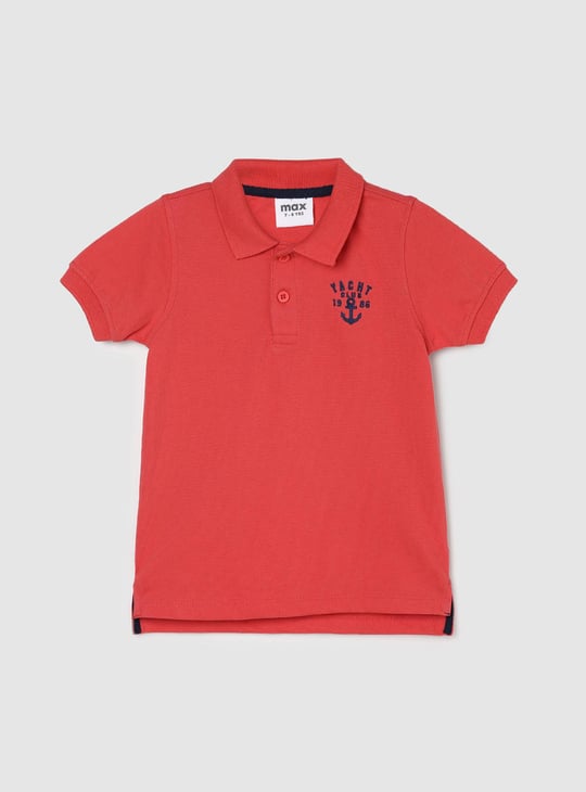 Boys Solid Polo T-shirt
