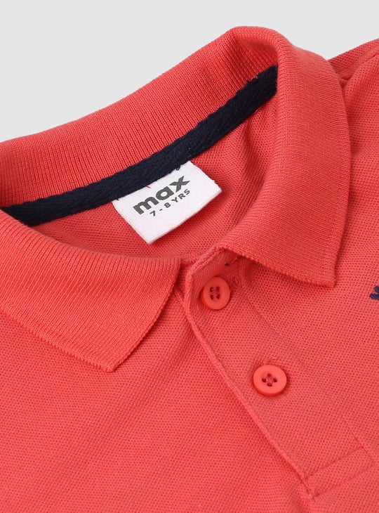 Boys Solid Polo T-shirt