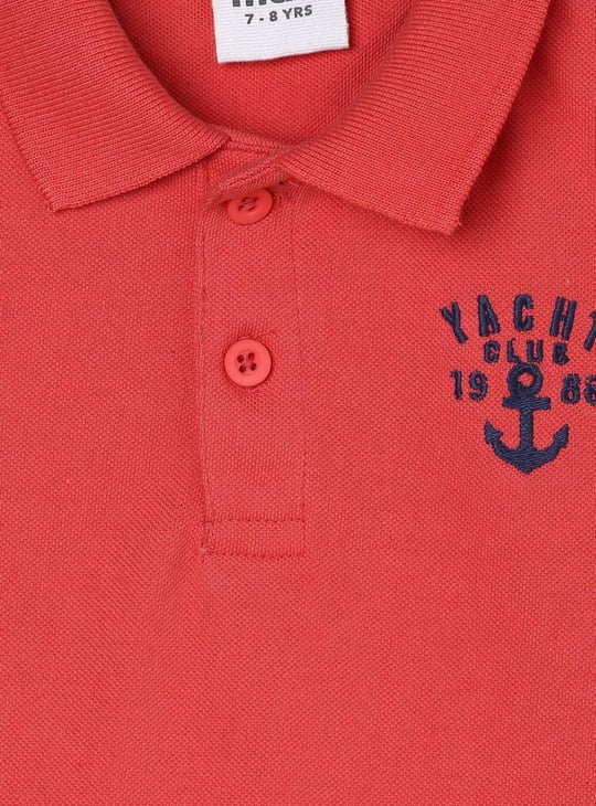 Boys Solid Polo T-shirt