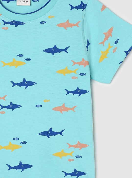 Boys Graphic Printed Crew Neck T-shirt