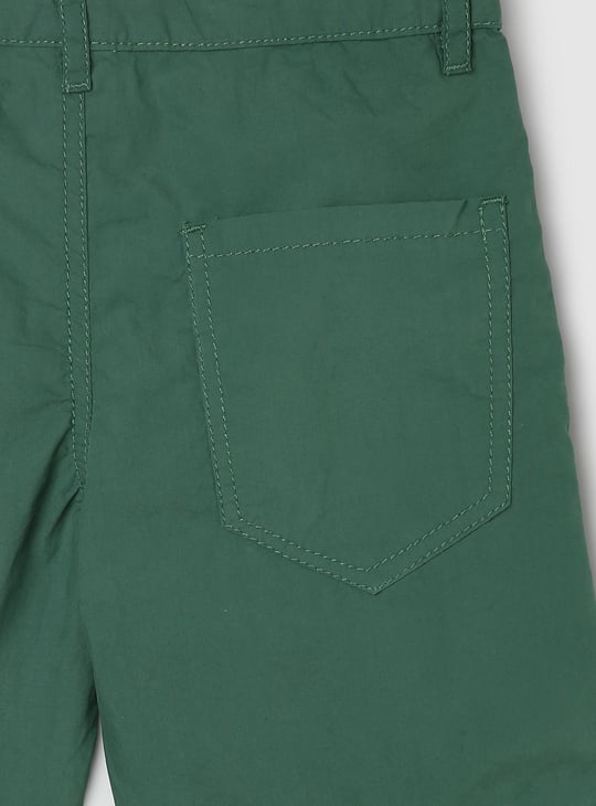 Boys Solid Flat Front Shorts