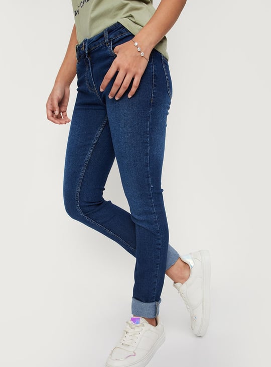 Girls Washed Slim Fit Jeans