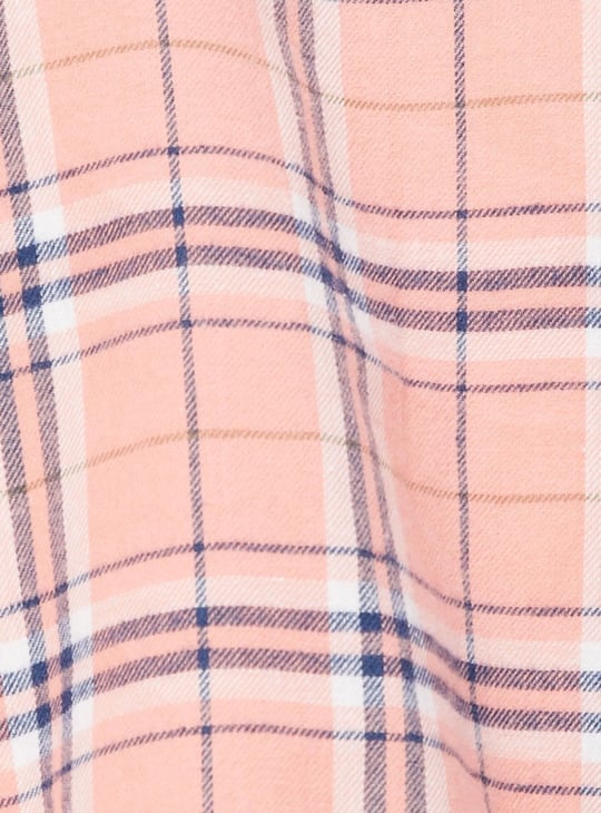 Women Checked Yarn Dyed Crop Shirt