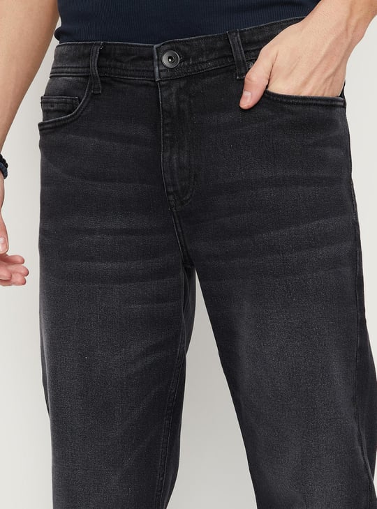 Men Washed Bootcut Jeans