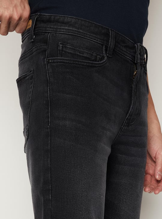Men Washed Bootcut Jeans