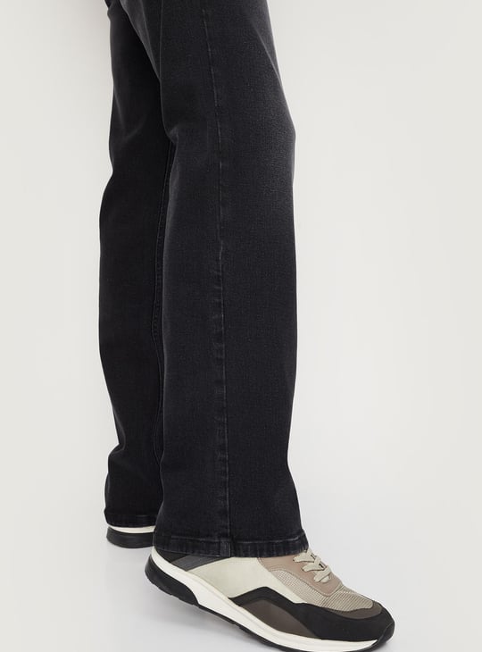 Men Washed Bootcut Jeans