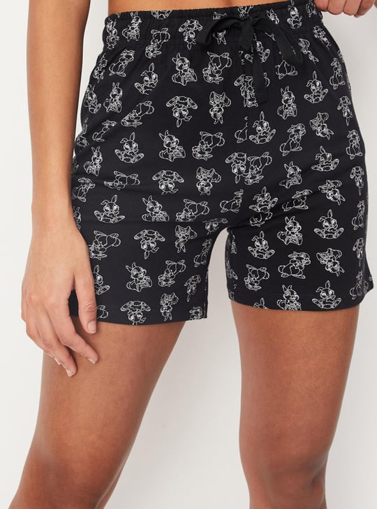 Women Chip n Dale Printed Knit Shorts