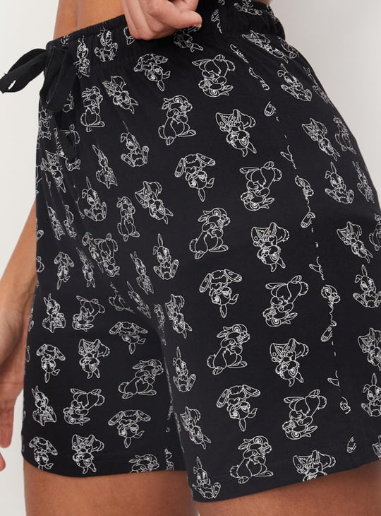 Women Chip n Dale Printed Knit Shorts