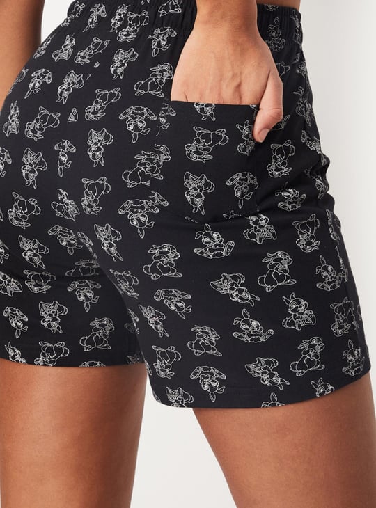 Women Chip n Dale Printed Knit Shorts