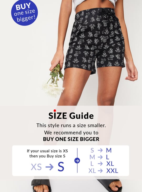 Women Chip n Dale Printed Knit Shorts