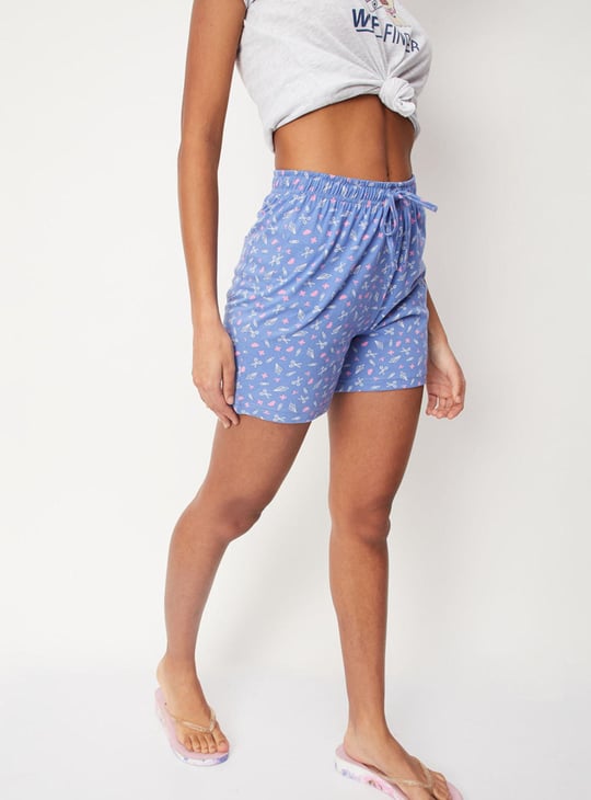 Women Printed Knit Shorts