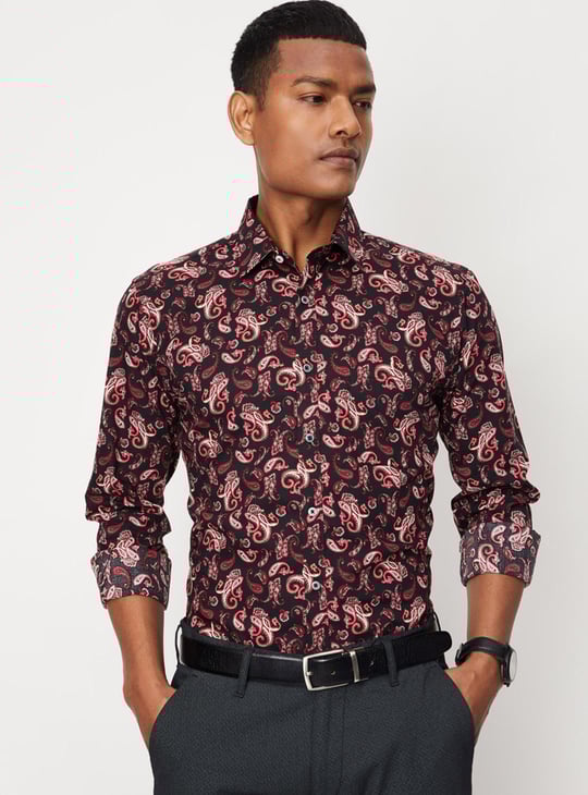 Men Paisley Printed Slim Fit Formal Shirt