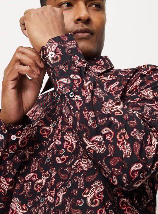 Men Paisley Printed Slim Fit Formal Shirt