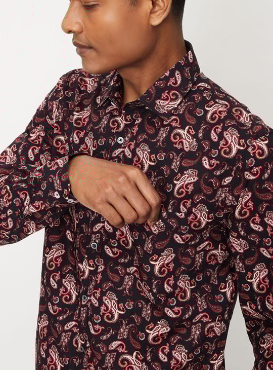 Men Paisley Printed Slim Fit Formal Shirt