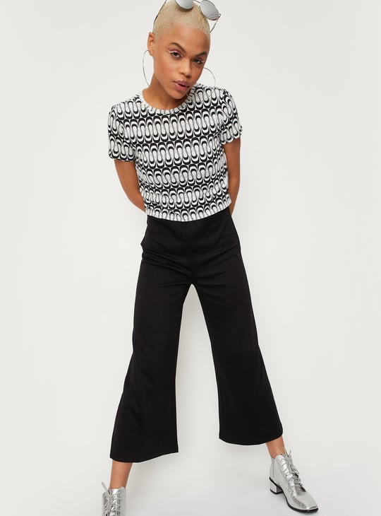 Women Solid Jumpsuit with Crop T-shirt