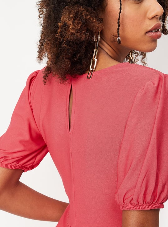 Women Cut-Out Waist A-line Dress